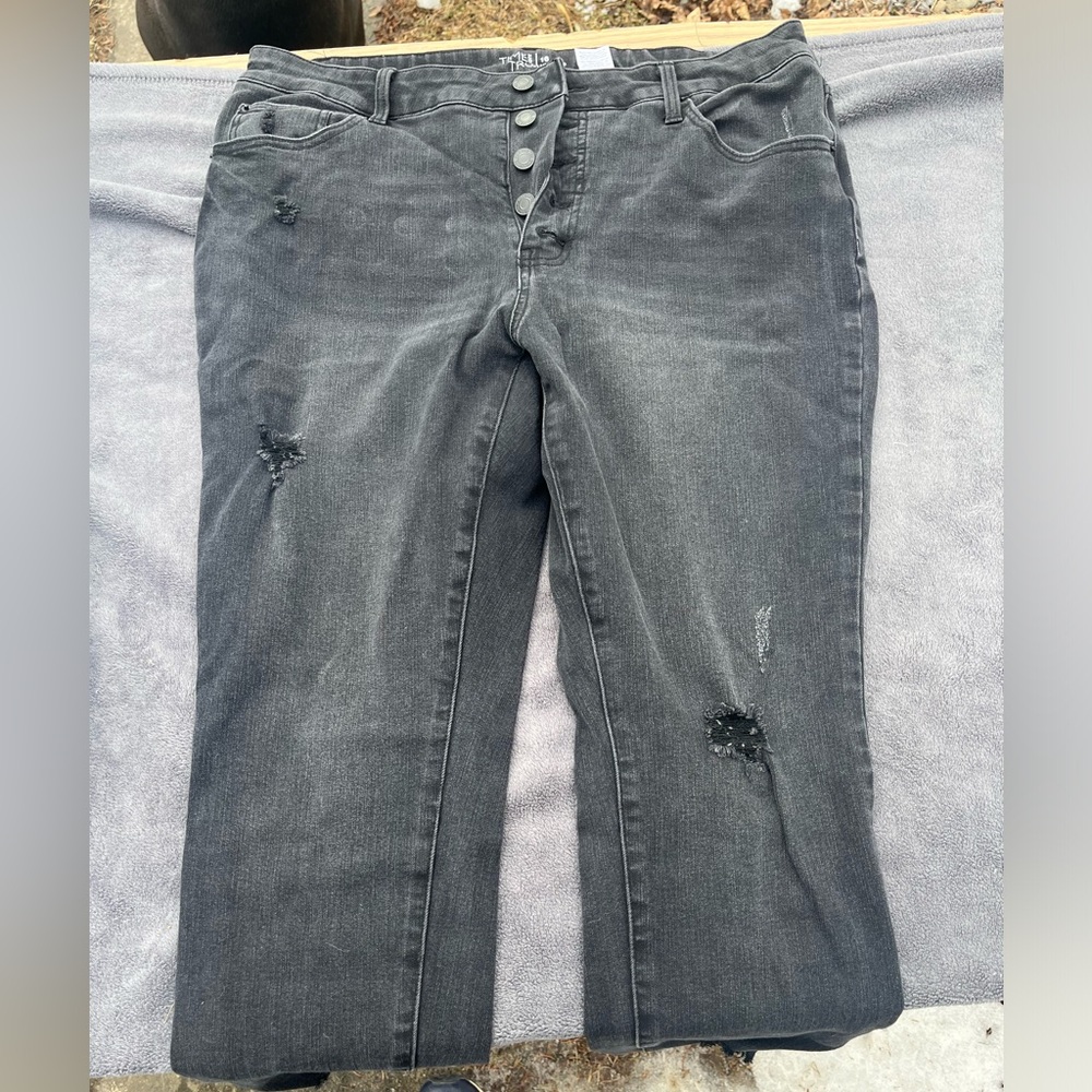 🔥 High Rise Skinny Jeans Size 16 Time & Tru